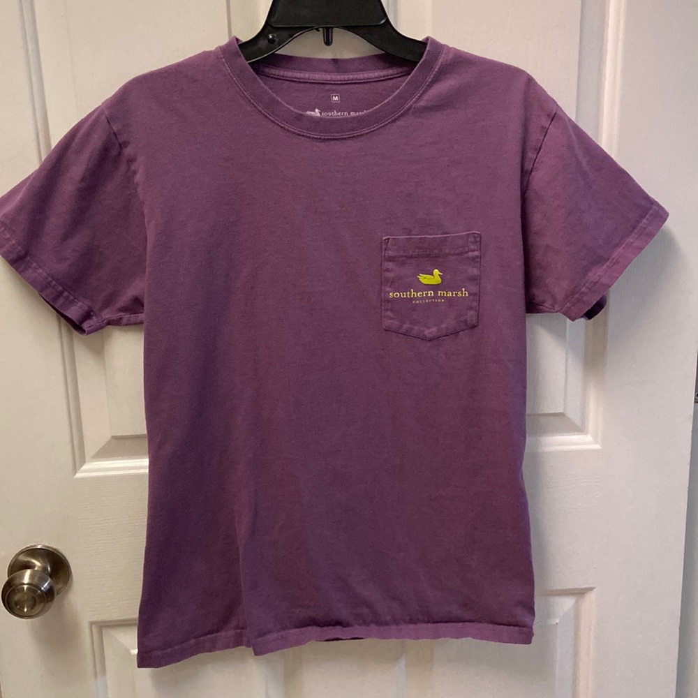 Southern Marsh purple and yellow T-shirt -Size Medium